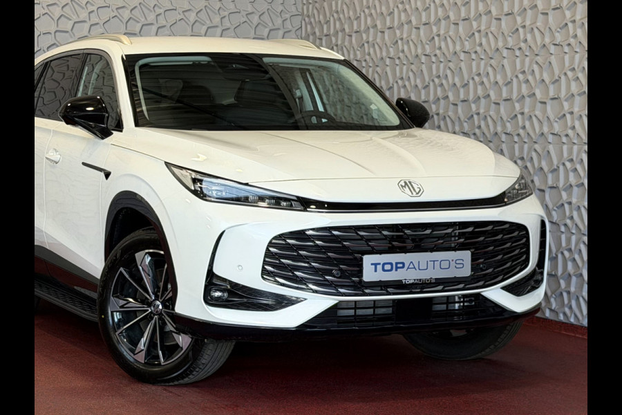 MG MG HS PHEV 1.5 TGDI LUXURY PHEV PLUG-IN HYBRIDE | LEER | 272PK NIEUWE AUTO | >1.000 KM TOTAAL BEREIK | 360° CAMERA | ELEKTRISCHE ACHTERKLEP