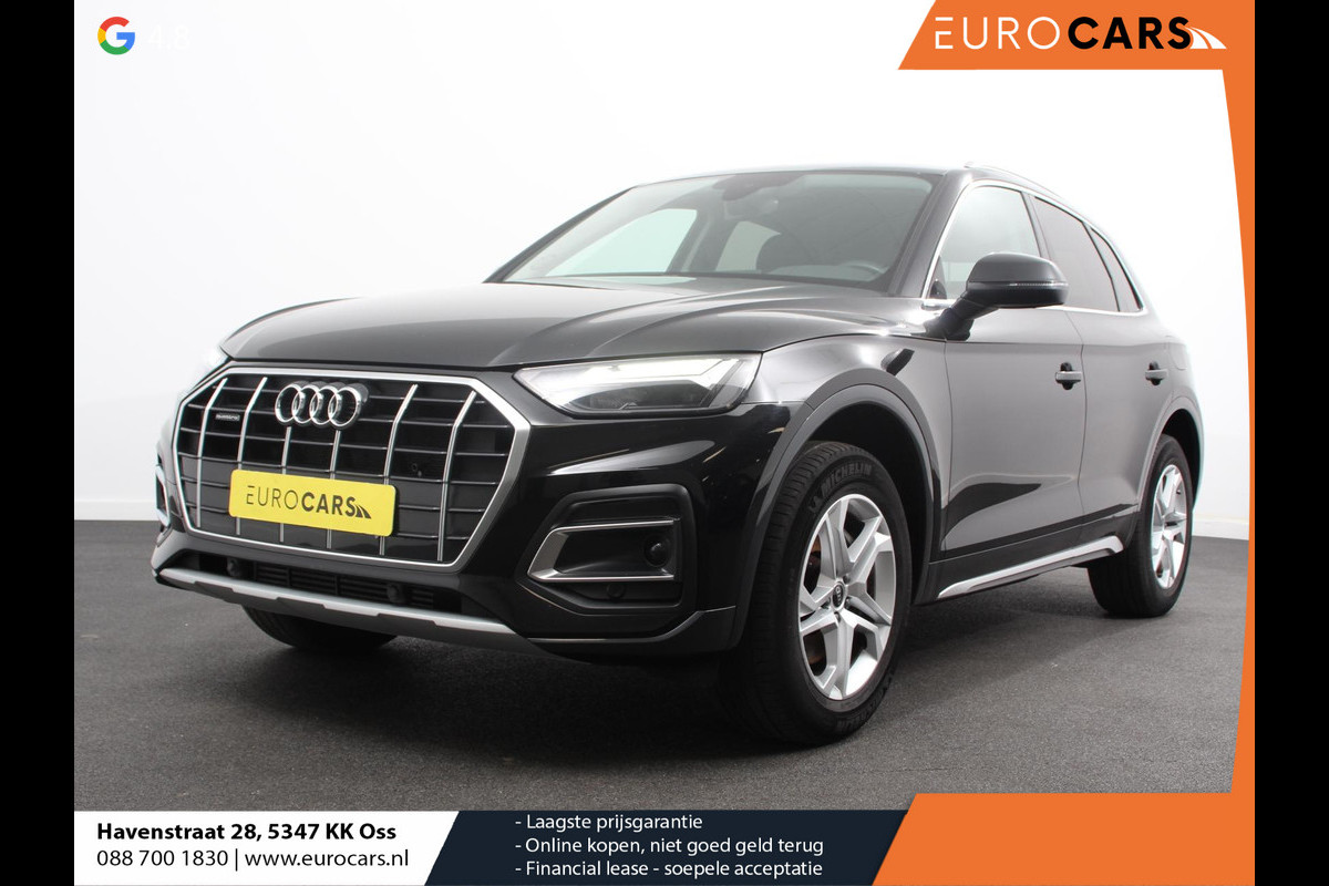 Audi Q5 50 TFSI e quattro S edition Climate control Adaptieve cruise control Led Apple Carplay/ Android Auto Parkeersensoren Verwarmde voorstoelen Keyless Lane assist Lichtmetalen velgen