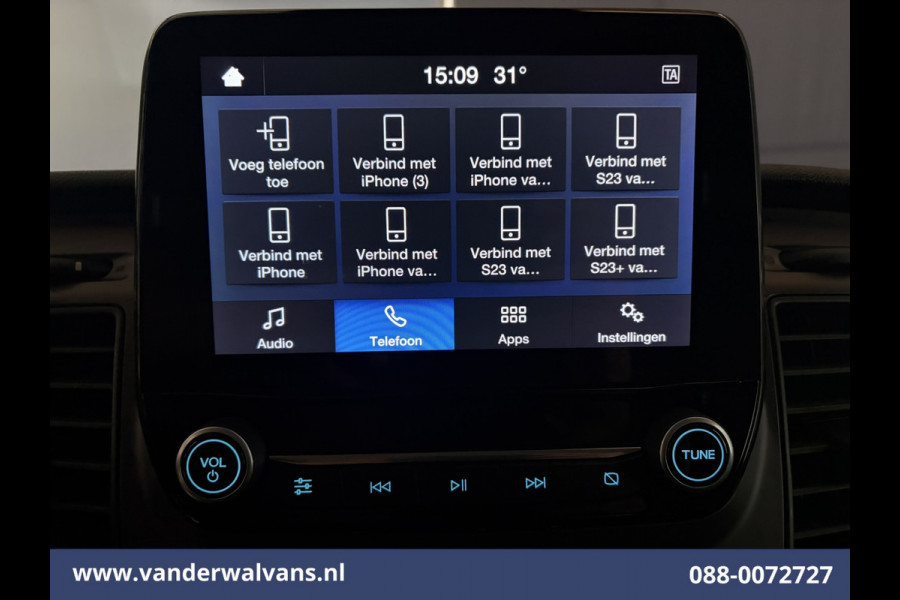 Ford Transit Custom 2.0 TDCI 108pk L1H1 Euro6 Airco | Camera | Apple Carplay | LED | Cruisecontrol | 2500kg Trekhaak Android Auto, Verwarmde voorruit, Parkeersensoren, Bijrijdersbank