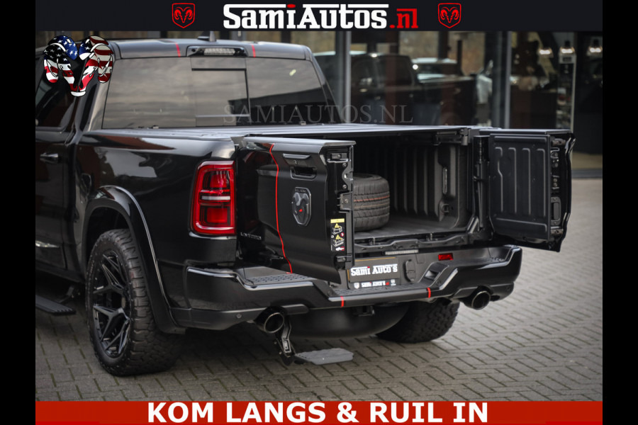 Dodge Ram LIMITED 2026 5.7 V8 HEMI | MAXIMAAL UITGERUST | NETTO PRIJS EXCL BPM / BTW | DUBBELE CABINE | 5 PERSOONS | DC | Allernieuwste Limited uitvoering – volledig uitgerust met alle opties, inclusief MWK en normale laadbak.