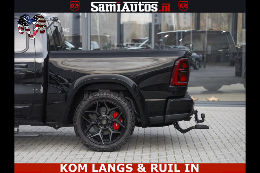 Dodge Ram LIMITED 2026 5.7 V8 HEMI | MAXIMAAL UITGERUST | NETTO PRIJS EXCL BPM / BTW | DUBBELE CABINE | 5 PERSOONS | DC | Allernieuwste Limited uitvoering – volledig uitgerust met alle opties, inclusief MWK en normale laadbak.