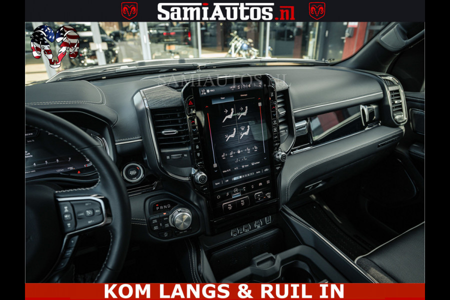 Dodge Ram LIMITED 2026 5.7 V8 HEMI | MAXIMAAL UITGERUST | NETTO PRIJS EXCL BPM / BTW | DUBBELE CABINE | 5 PERSOONS | DC | Allernieuwste Limited uitvoering – volledig uitgerust met alle opties, inclusief MWK en normale laadbak.