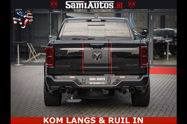 Dodge Ram LIMITED 2026 5.7 V8 HEMI | MAXIMAAL UITGERUST | NETTO PRIJS EXCL BPM / BTW | DUBBELE CABINE | 5 PERSOONS | DC | Allernieuwste Limited uitvoering – volledig uitgerust met alle opties, inclusief MWK en normale laadbak.