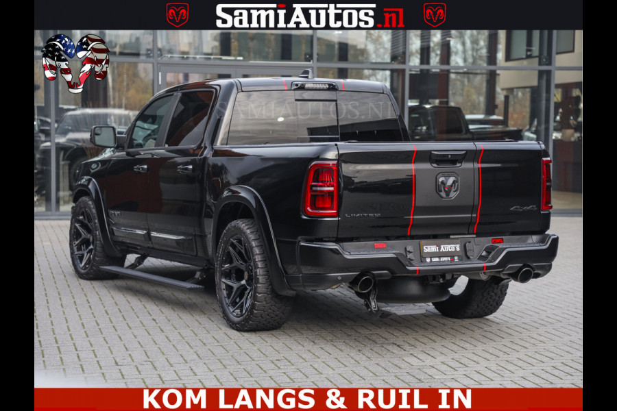 Dodge Ram LIMITED 2026 5.7 V8 HEMI | MAXIMAAL UITGERUST | NETTO PRIJS EXCL BPM / BTW | DUBBELE CABINE | 5 PERSOONS | DC | Allernieuwste Limited uitvoering – volledig uitgerust met alle opties, inclusief MWK en normale laadbak.