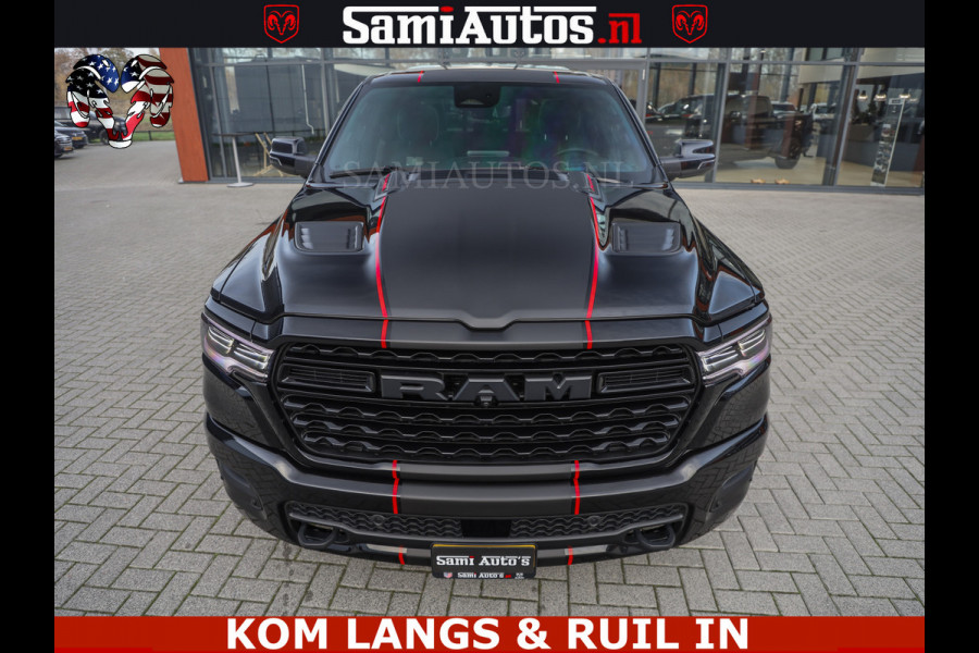 Dodge Ram LIMITED 2026 5.7 V8 HEMI | MAXIMAAL UITGERUST | NETTO PRIJS EXCL BPM / BTW | DUBBELE CABINE | 5 PERSOONS | DC | Allernieuwste Limited uitvoering – volledig uitgerust met alle opties, inclusief MWK en normale laadbak.