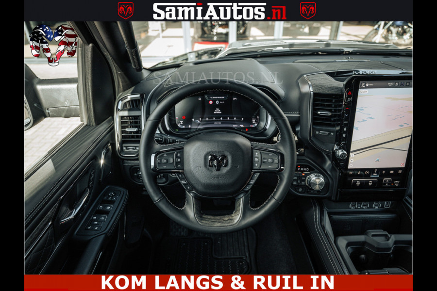 Dodge Ram LIMITED 2026 5.7 V8 HEMI | MAXIMAAL UITGERUST | NETTO PRIJS EXCL BPM / BTW | DUBBELE CABINE | 5 PERSOONS | DC | Allernieuwste Limited uitvoering – volledig uitgerust met alle opties, inclusief MWK en normale laadbak.