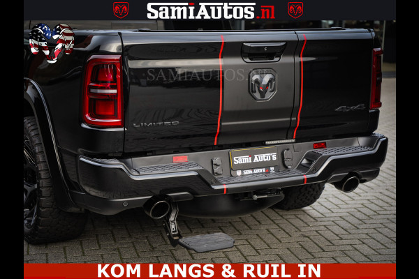 Dodge Ram LIMITED 2026 5.7 V8 HEMI | MAXIMAAL UITGERUST | NETTO PRIJS EXCL BPM / BTW | DUBBELE CABINE | 5 PERSOONS | DC | Allernieuwste Limited uitvoering – volledig uitgerust met alle opties, inclusief MWK en normale laadbak.