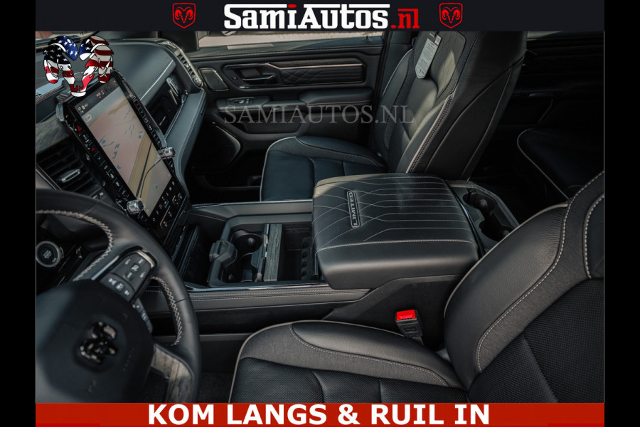 Dodge Ram LIMITED 2026 5.7 V8 HEMI | MAXIMAAL UITGERUST | NETTO PRIJS EXCL BPM / BTW | DUBBELE CABINE | 5 PERSOONS | DC | Allernieuwste Limited uitvoering – volledig uitgerust met alle opties, inclusief MWK en normale laadbak.