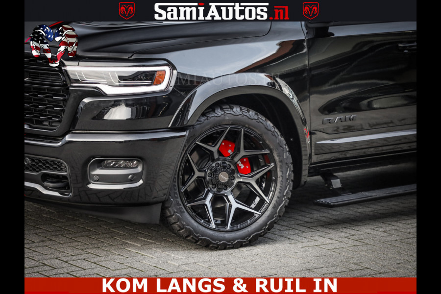 Dodge Ram LIMITED 2026 5.7 V8 HEMI | MAXIMAAL UITGERUST | NETTO PRIJS EXCL BPM / BTW | DUBBELE CABINE | 5 PERSOONS | DC | Allernieuwste Limited uitvoering – volledig uitgerust met alle opties, inclusief MWK en normale laadbak.