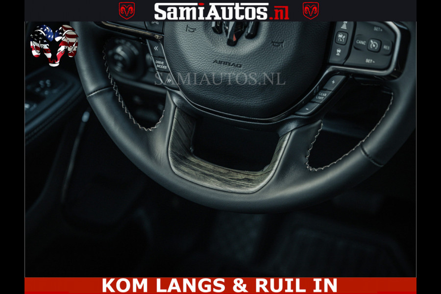 Dodge Ram LIMITED 2026 5.7 V8 HEMI | MAXIMAAL UITGERUST | NETTO PRIJS EXCL BPM / BTW | DUBBELE CABINE | 5 PERSOONS | DC | Allernieuwste Limited uitvoering – volledig uitgerust met alle opties, inclusief MWK en normale laadbak.
