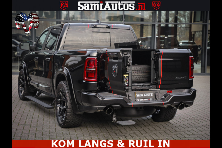 Dodge Ram LIMITED 2026 5.7 V8 HEMI | MAXIMAAL UITGERUST | NETTO PRIJS EXCL BPM / BTW | DUBBELE CABINE | 5 PERSOONS | DC | Allernieuwste Limited uitvoering – volledig uitgerust met alle opties, inclusief MWK en normale laadbak.