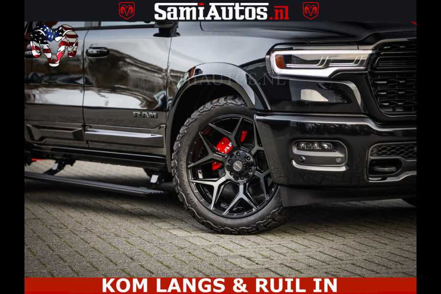 Dodge Ram LIMITED 2026 5.7 V8 HEMI | MAXIMAAL UITGERUST | NETTO PRIJS EXCL BPM / BTW | DUBBELE CABINE | 5 PERSOONS | DC | Allernieuwste Limited uitvoering – volledig uitgerust met alle opties, inclusief MWK en normale laadbak.