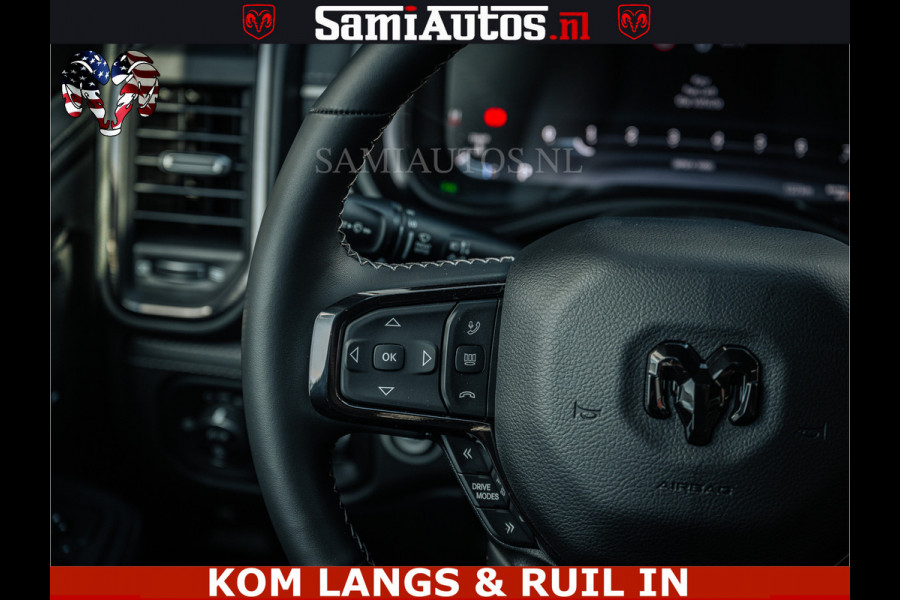 Dodge Ram LIMITED 2026 5.7 V8 HEMI | MAXIMAAL UITGERUST | NETTO PRIJS EXCL BPM / BTW | DUBBELE CABINE | 5 PERSOONS | DC | Allernieuwste Limited uitvoering – volledig uitgerust met alle opties, inclusief MWK en normale laadbak.