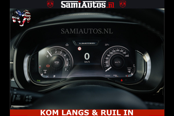 Dodge Ram LIMITED 2026 5.7 V8 HEMI | MAXIMAAL UITGERUST | NETTO PRIJS EXCL BPM / BTW | DUBBELE CABINE | 5 PERSOONS | DC | Allernieuwste Limited uitvoering – volledig uitgerust met alle opties, inclusief MWK en normale laadbak.