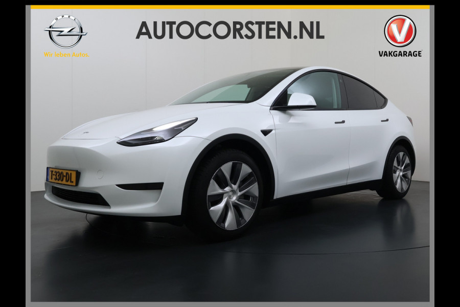 Tesla Model Y RWD 300PK LFP Accu Trekhaak Warmtepomp Leer Navi Ecc Adap.Cruise Panoramadak Camera's SOH 92,5% Stuur+Stoelverwarming Led Traffic-Aware Cruise Control Toybox Elek.Achterklep 1.600KG Trekgewicht 1e Eigenaar Origineel Nederlandse Auto