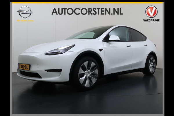 Tesla Model Y RWD 300PK LFP Accu Trekhaak Warmtepomp Leer Navi Ecc Adap.Cruise Panoramadak Camera's SOH 92,5% Stuur+Stoelverwarming Led Traffic-Aware Cruise Control Toybox Elek.Achterklep 1.600KG Trekgewicht 1e Eigenaar Origineel Nederlandse Auto