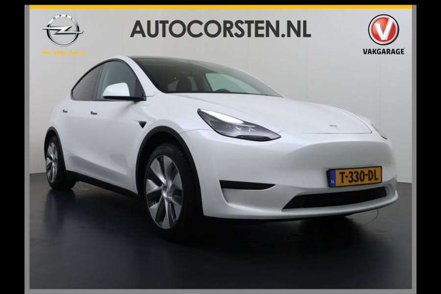Tesla Model Y RWD 300PK LFP Accu Trekhaak Warmtepomp Leer Navi Ecc Adap.Cruise Panoramadak Camera's SOH 92,5% Stuur+Stoelverwarming Led Traffic-Aware Cruise Control Toybox Elek.Achterklep 1.600KG Trekgewicht 1e Eigenaar Origineel Nederlandse Auto