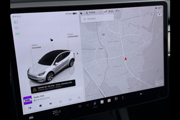 Tesla Model Y RWD 300PK LFP Accu Trekhaak Warmtepomp Leer Navi Ecc Adap.Cruise Panoramadak Camera's SOH 92,5% Stuur+Stoelverwarming Led Traffic-Aware Cruise Control Toybox Elek.Achterklep 1.600KG Trekgewicht 1e Eigenaar Origineel Nederlandse Auto