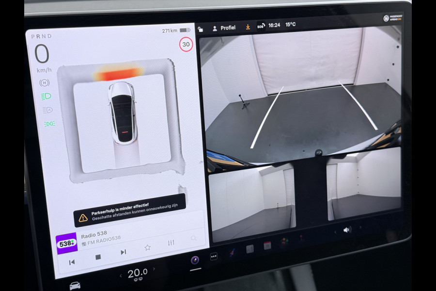 Tesla Model Y RWD 300PK LFP Accu Trekhaak Warmtepomp Leer Navi Ecc Adap.Cruise Panoramadak Camera's SOH 92,5% Stuur+Stoelverwarming Led Traffic-Aware Cruise Control Toybox Elek.Achterklep 1.600KG Trekgewicht 1e Eigenaar Origineel Nederlandse Auto