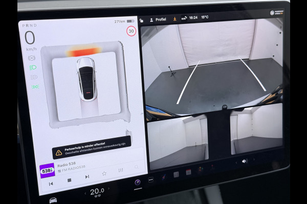 Tesla Model Y RWD 300PK LFP Accu Trekhaak Warmtepomp Leer Navi Ecc Adap.Cruise Panoramadak Camera's SOH 92,5% Stuur+Stoelverwarming Led Traffic-Aware Cruise Control Toybox Elek.Achterklep 1.600KG Trekgewicht 1e Eigenaar Origineel Nederlandse Auto
