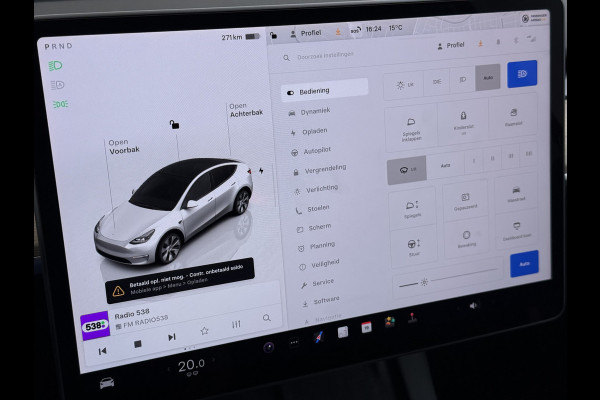Tesla Model Y RWD 300PK LFP Accu Trekhaak Warmtepomp Leer Navi Ecc Adap.Cruise Panoramadak Camera's SOH 92,5% Stuur+Stoelverwarming Led Traffic-Aware Cruise Control Toybox Elek.Achterklep 1.600KG Trekgewicht 1e Eigenaar Origineel Nederlandse Auto