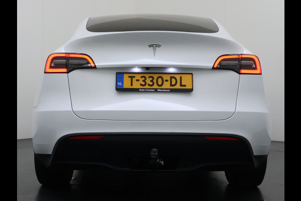 Tesla Model Y RWD 300PK LFP Accu Trekhaak Warmtepomp Leer Navi Ecc Adap.Cruise Panoramadak Camera's SOH 92,5% Stuur+Stoelverwarming Led Traffic-Aware Cruise Control Toybox Elek.Achterklep 1.600KG Trekgewicht 1e Eigenaar Origineel Nederlandse Auto