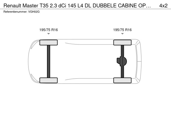 Renault Master T35 2.3 dCi 145 L4 DL DUBBELE CABINE OPEN LAADBAK