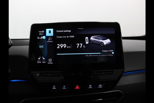 Volkswagen ID.3 First 58 kWh SOH 86% Navigatie Apple Carplay/Android Auto Adaptive Cruise Control Parkeersensoren Stoel- en stuurverwarming Lichtmetalen velgen Climate Control