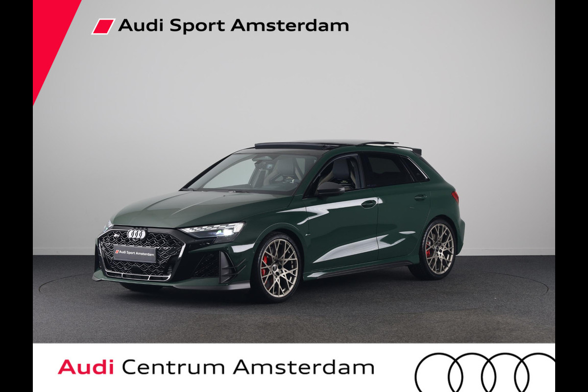 Audi RS3 Sportback Competition Limited 2.5 FSI 295 kW / 400 PK SB | 586 / 750  gelimiteerde oplage | Audi Exclusive Malachite Green | Panoramadak | Sonos | HUD |
