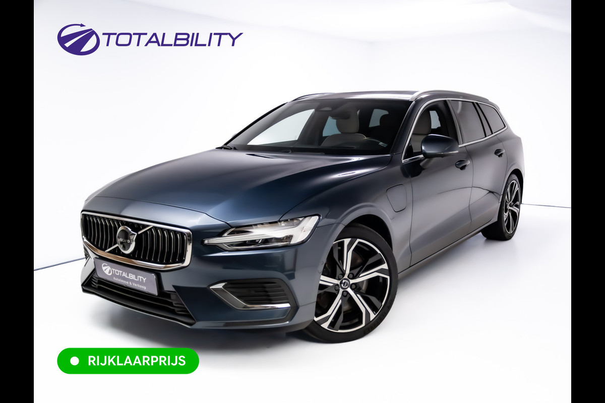 Volvo V60 2.0 T8 Plug-in hybrid AWD Ultimate Bright | Bowers & Wilkins | Panorama dak | Trekhaak | Stoel- Stuur en achterbankverw. | Head-up, Pilot assist, Elec. achterklep, 360 Camera, Electrische stoelen met geheugen