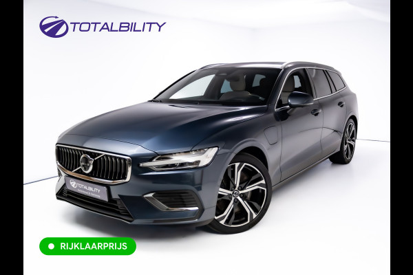 Volvo V60 2.0 T8 Plug-in hybrid AWD Ultimate Bright | Bowers & Wilkins | Panorama dak | Trekhaak | Stoel- Stuur en achterbankverw. | Head-up, Pilot assist, Elec. achterklep, 360 Camera, Electrische stoelen met geheugen