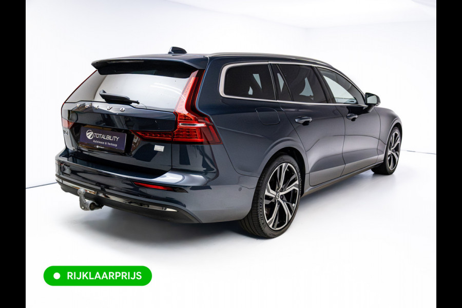 Volvo V60 2.0 T8 Plug-in hybrid AWD Ultimate Bright | Bowers & Wilkins | Panorama dak | Trekhaak | Stoel- Stuur en achterbankverw. | Head-up, Pilot assist, Elec. achterklep, 360 Camera, Electrische stoelen met geheugen