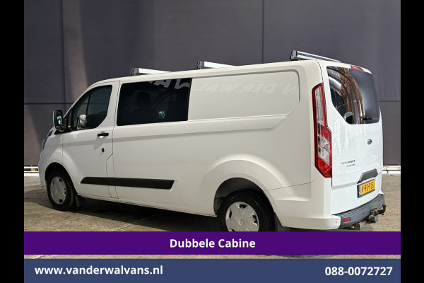 Ford Transit Custom 2.0 TDCI 131pk L2H1 Dubbele Cabine Euro6 Airco | 5-Zits | Xenon | Navigatie | Cruisecontrol | LED | 2800kg Trekhaak Stoelverwarming, Parkeersensoren, Achterklep
