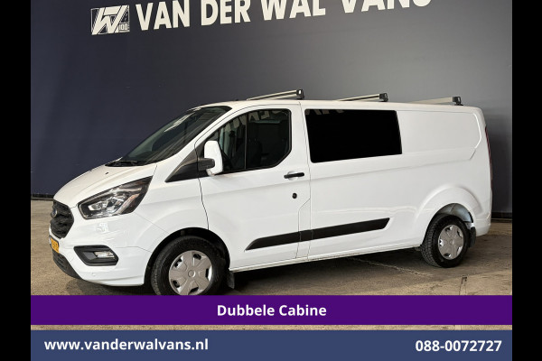 Ford Transit Custom 2.0 TDCI 131pk L2H1 Dubbele Cabine Euro6 Airco | 5-Zits | Xenon | Navigatie | Cruisecontrol | LED | 2800kg Trekhaak Stoelverwarming, Parkeersensoren, Achterklep