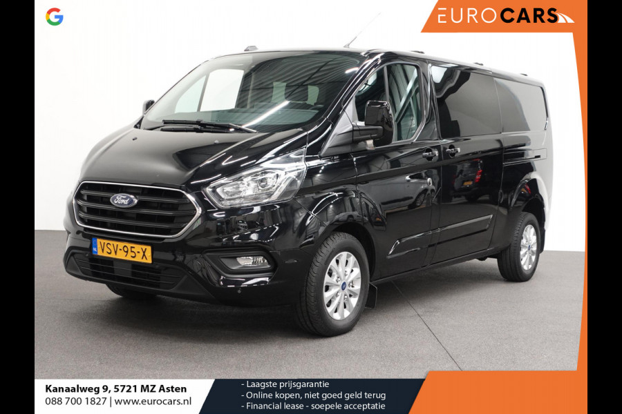 Ford Transit Custom 300 2.0 TDCI L2H1 Limited Dubbele cabine Automaat Navi Airco 2x Schuifdeuren Trekhaak Parkeersensoren Carplay