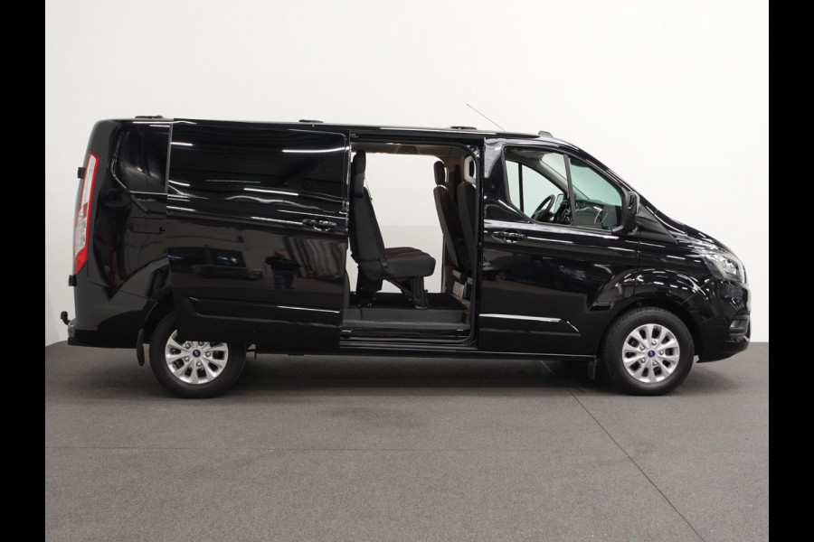 Ford Transit Custom 300 2.0 TDCI L2H1 Limited Dubbele cabine Automaat Navi Airco 2x Schuifdeuren Trekhaak Parkeersensoren Carplay