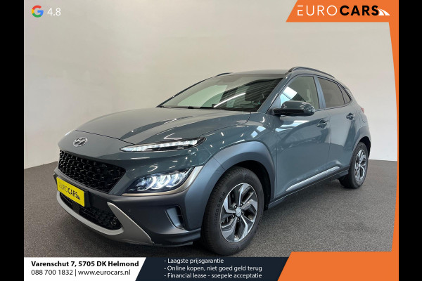 Hyundai Kona 1.6 GDI HEV Sky Bluelink Navigatie Apple Carplay Android Auto Camera Parkeerhulp Adaptive Cruise Control Dodehoekassistent Stoel- en stuurverwarming Full Led Climate Control Lichtmetalen velgen