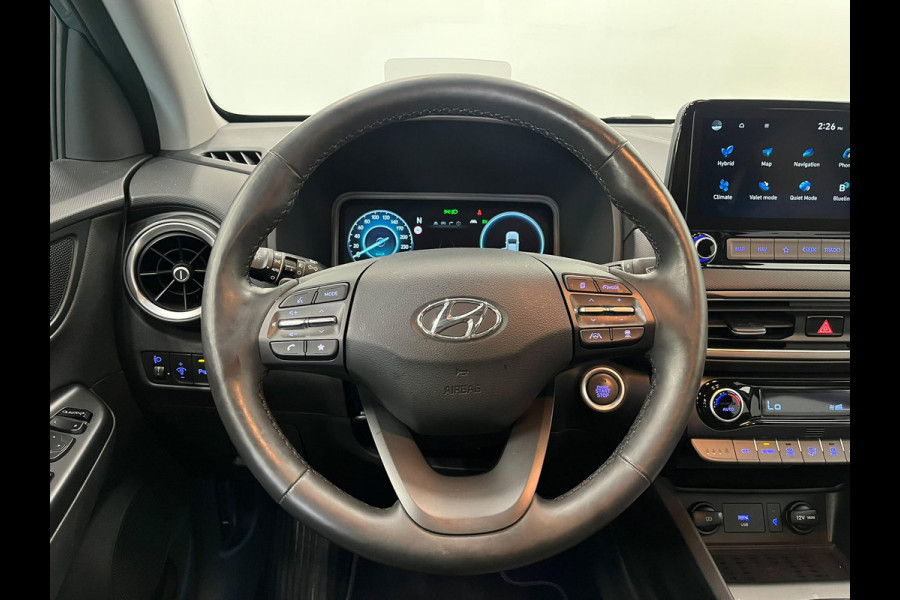 Hyundai Kona 1.6 GDI HEV Sky Bluelink Navigatie Apple Carplay Android Auto Camera Parkeerhulp Adaptive Cruise Control Dodehoekassistent Stoel- en stuurverwarming Full Led Climate Control Lichtmetalen velgen