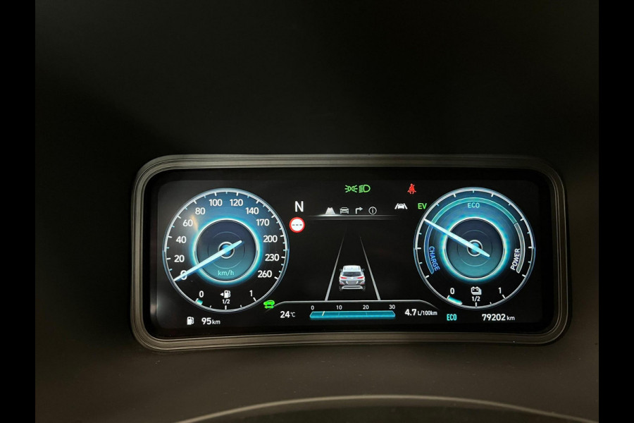 Hyundai Kona 1.6 GDI HEV Sky Bluelink Navigatie Apple Carplay Android Auto Camera Parkeerhulp Adaptive Cruise Control Dodehoekassistent Stoel- en stuurverwarming Full Led Climate Control Lichtmetalen velgen