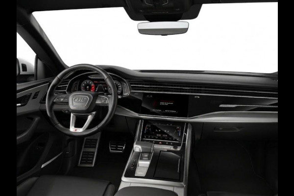 Audi Q8 Pro Line S e 290 kW 394 pk | Glazen panoramadak | Leder boven kunstleder onder | Trekhaak en aanhangerassistent | Vierwielbesturing |