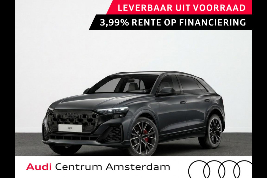 Audi Q8 Pro Line S e 290 kW 394 pk | Glazen panoramadak | Leder boven kunstleder onder | Trekhaak en aanhangerassistent | Vierwielbesturing |