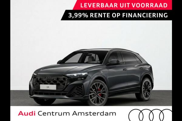 Audi Q8 Pro Line S e 290 kW 394 pk | Glazen panoramadak | Leder boven kunstleder onder | Trekhaak en aanhangerassistent | Vierwielbesturing |