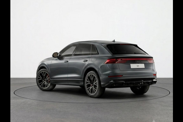 Audi Q8 Pro Line S e 290 kW 394 pk | Glazen panoramadak | Leder boven kunstleder onder | Trekhaak en aanhangerassistent | Vierwielbesturing |