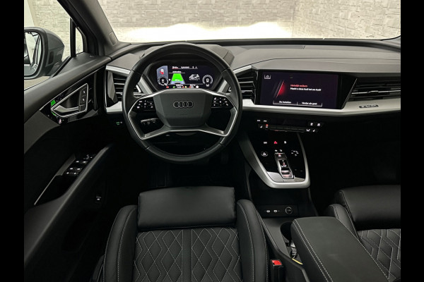 Audi Q4 e-tron 40 204pk 77 kWh | #RS-Leder | 5x Q4 OP VOORRAAD! | ACC | Matrix Led | 3 Zone Clima | Kieselgrau | 2023 | Btw auto, 27150,= ex. | Bovag garantie. 4x Q4 op voorraad!
