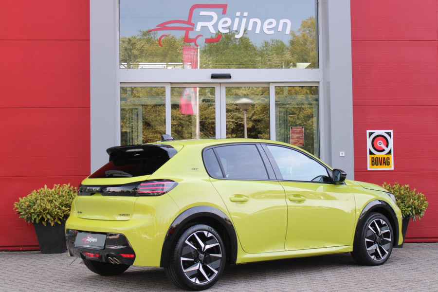 Peugeot 208 1.2 Hybrid 145PK AUTOMAAT GT | PANORAMA DAK | ADAPTIVE CRUISE CONTROL | KEYLESS ENTRY/START | LICHTMETALEN VELGEN 17" | ACHTERUITRIJ CAMERA | FULL LED KOPLAMPEN | PARKEERSENSOREN VOOR + ACHTER | DAB+ RADIO | NAVIGATIE | SFEER VERLICHTING |
