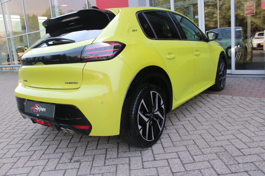 Peugeot 208 1.2 Hybrid 145PK AUTOMAAT GT | PANORAMA DAK | ADAPTIVE CRUISE CONTROL | KEYLESS ENTRY/START | LICHTMETALEN VELGEN 17" | ACHTERUITRIJ CAMERA | FULL LED KOPLAMPEN | PARKEERSENSOREN VOOR + ACHTER | DAB+ RADIO | NAVIGATIE | SFEER VERLICHTING |