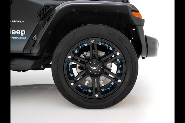 Jeep Wrangler Unlimited 4xe 380 Sahara (Plug-in) (INCL.BTW) *LEATHER | FULL-LED | ADAPTIVE-CRUISE | BLINDSPOT | CAMERA | KEYLESS | HEATED-COMFORTSEATS | DAB+ | PRIVACY-GLASS | ECC | PDC | 20''ALU*