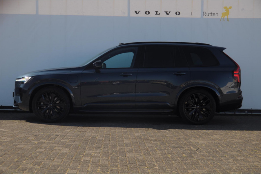 Volvo XC90 T8 455PK Automaat AWD Ultra Black Edition / Stoelmassage - en ventilatie Luchtvering / Trekhaak / Panoramadak / Google services / Elektrisch bedienbare voorstoelen met geheugen / Stoelverwarming voor en achter