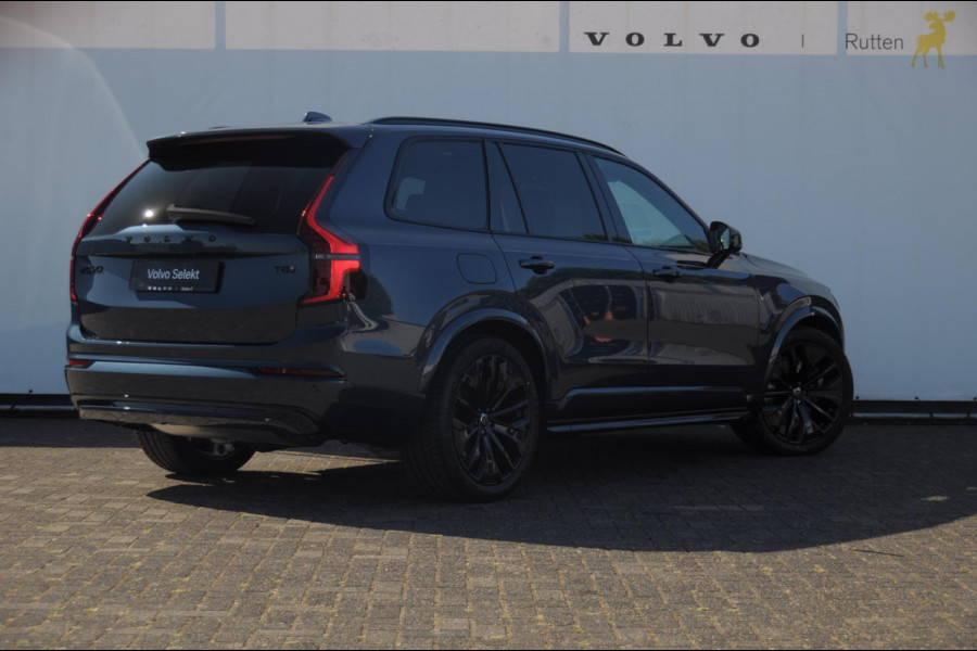 Volvo XC90 T8 455PK Automaat AWD Ultra Black Edition / Stoelmassage - en ventilatie Luchtvering / Trekhaak / Panoramadak / Google services / Elektrisch bedienbare voorstoelen met geheugen / Stoelverwarming voor en achter