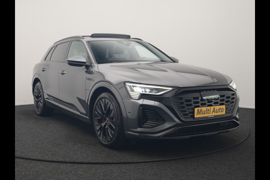 Audi Q8 e-tron 55 Quattro S Line 114 kWh 408pk Dealer O.H. | Trekhaak Afn. | Panodak | Luchtvering | Head Up | Adaptive Cruise | Bang & Olufsen | 360 Camera | Matrix LED | Alcantara Sportstoelen Verwarmd | Sfeerverlichting | Keyless | Blis | 21"L.M |